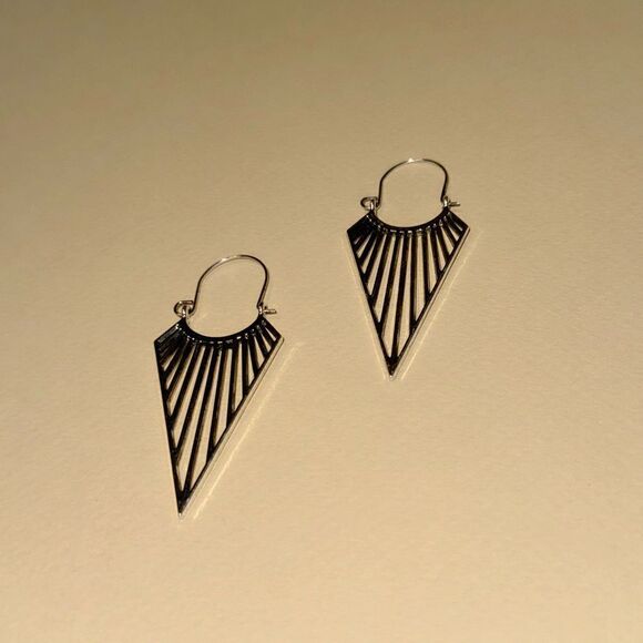 Boho hoop earrings N877 - Picture 3 of 4